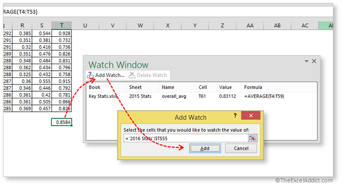 Add Cell To Watch Window in Microsoft Excel 2007 2010 2013 2016 365
