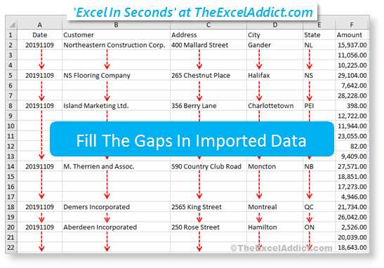 Fill The Gaps In Imported Data