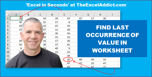 Find Last Occurrence Of Value In Worksheet