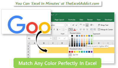 Match Any Color Perfectly In Excel