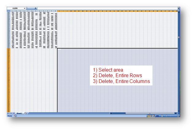 Clear unused worksheet range