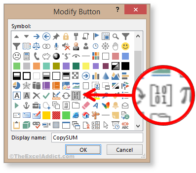CopySUM Button For Quick Access Toolbar in Microsoft Excel 2007 2010 2013 2016 365