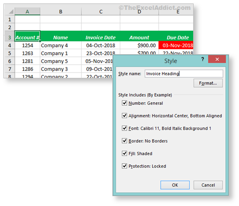 Create Cell Style By Example in Microsoft Excel 2007 2010 2013 2016 365 2019