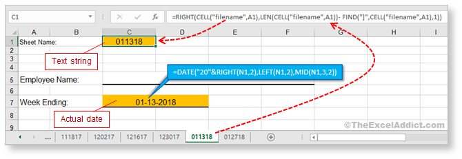 Microsoft Excel Tips Use Formulas To Return A Workbook S Path Filename And Sheet Name