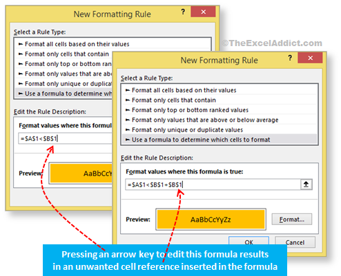 Edit Formula Annoyance With Dialog Box in Microsoft Excel 2007 2010 2013 2016 365