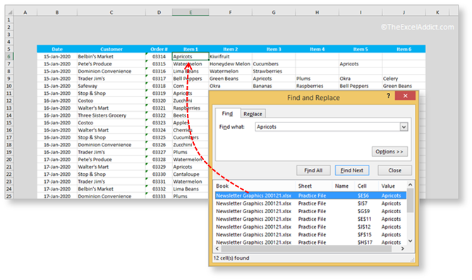 Find All Items Matching Criteria in Microsoft Excel 2007 2010 2013 2016 2019 365