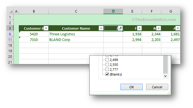 Find Blank Cells With Autofilter Not Working in Microsoft Excel 2007 2010 2013 2016 2019 365