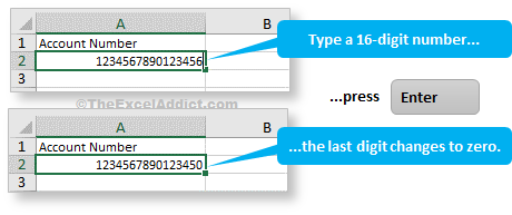 Last Digits Of Long Numbers Changed To Zeros in Microsoft Excel 2007 2010 2013 2016 2019 365