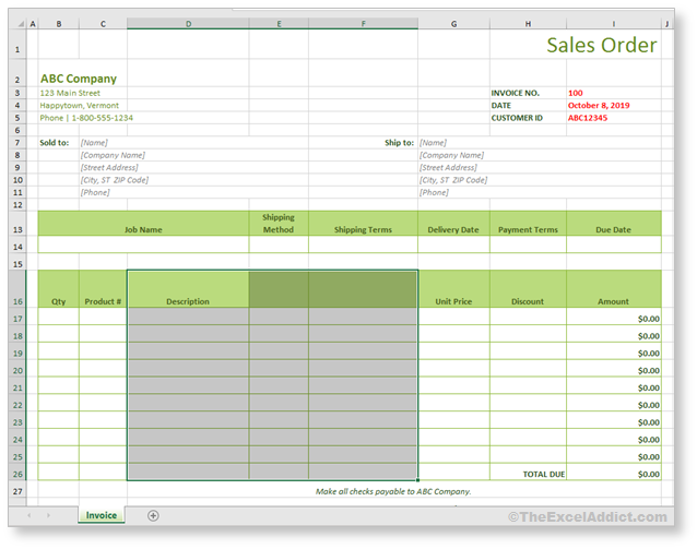 Merge Cells On Individual Rows in Microsoft Excel 2007 2010 2013 2016 2019 365