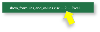 New Window 2 in Microsoft Excel 2007 2010 2013 2016 2019 365