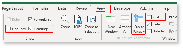 New Window Missing Settings in Microsoft Excel 2007 2010 2013 2016 2019 365