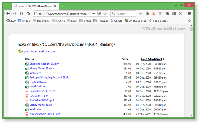 Open File Manager Folder As Hyperlinks In Browser in Microsoft Excel 2007 2010 2013 2016 2019 365