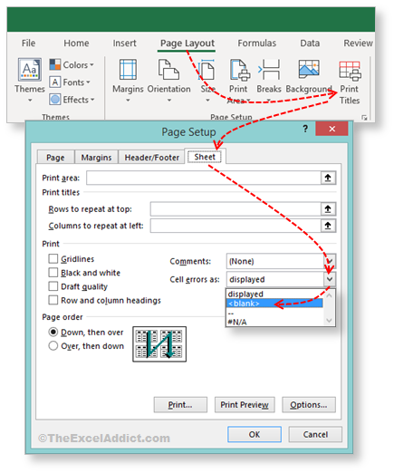 Prevent Errors From Printing in Microsoft Excel 2007 2010 2013 2016 2019 365