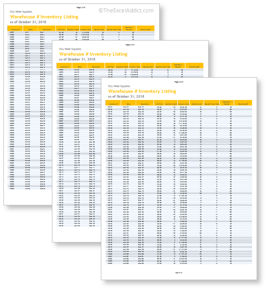 Print Report Headings Top Of Every Page in Microsoft Excel 2007 2010 2013 2016 365 2019