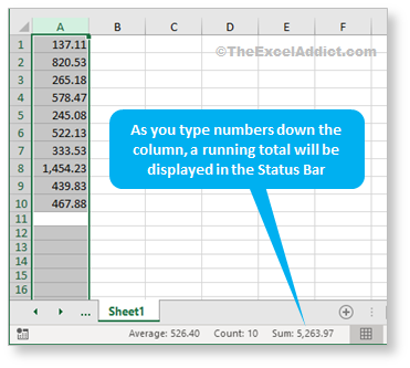 Running A Tape in Microsoft Excel 2007 2010 2013 2016 2019 365