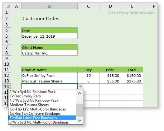 Select Valid Value Drop In-Cell Dropdown List in Microsoft Excel 2007 2010 2013 2016 2019 365