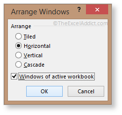 Tile Windows Of Active Workbook in Microsoft Excel 2007 2010 2013 2016 2019 365