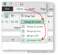 Unmerge All Cells In Worksheet in Microsoft Excel 2007 2010 2013 2016 365
