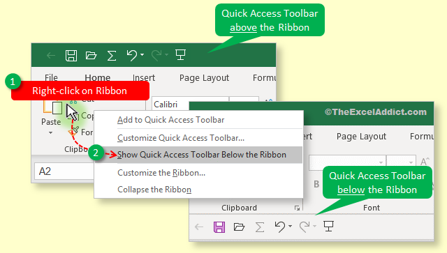 View Full Screen Using Quick Access Toolbar Qat in Microsoft Excel 2007 2010 2013 2016 2019 365