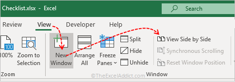 View New Window Of Same Workbook in Microsoft Excel 2007 2010 2013 2016 2019 365