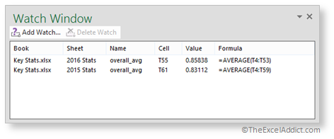 Watch Window in Microsoft Excel 2007 2010 2013 2016 365